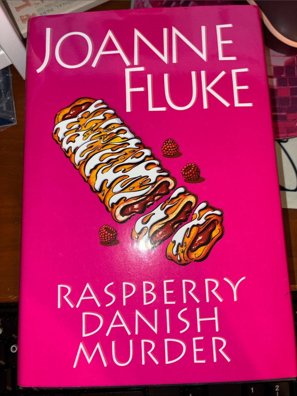 Raspberry Danish Murder - Bright Pink Hardcover Coffee Table Book